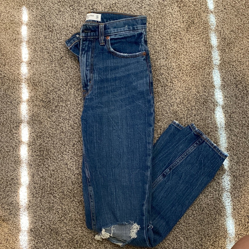 Abercrombie & Fitch Medium Wash High Rise The Skinny Jeans